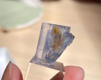 Perfect Banded French Fluorite - Excellent Blue Phantom And Secondary Crystallization - from La Barre Mine, Puy de Dôme, France
