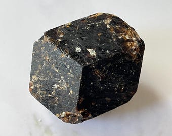 Dravite Tourmaline – Rare Brown Tourmaline Specimen from Yinnietharra, Australia - Power Grounding Stone, Perfect DT (double termination)