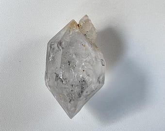 Small Enhydro Elestial Crystal with Black Moving Sand and Hematite Inclusion - perfect for handholding in meditation