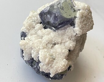 Snowy view Yaogangxian Phantom Fluorite with amazing rainbow, purple, blue, clear, etched and stepped, with lemurian crystals and chlorite