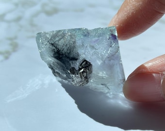 Crisp Cube Floater Fluorite with Arsenopyrite and Bismuthinite Inclusions - Yaogangxian, ygx