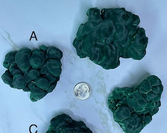 High Quality Big Crystal Green Malachite Specimens - Fibrous, Layers of Green, Raw Velvet Malachite, Crystal Healing, Green Chakra