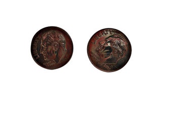 Dime Earrings - Dime Studs - Dime Button Earrings - Dime - 10  cent  - Studs - Button Earrings - Unisex Jewelry - Men Jewelry - Studs