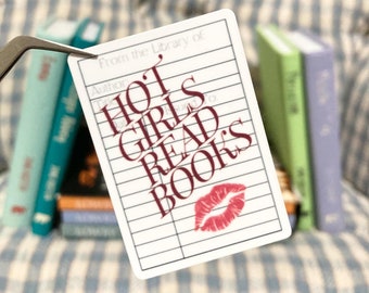 Hot Girls Read Books Sticker