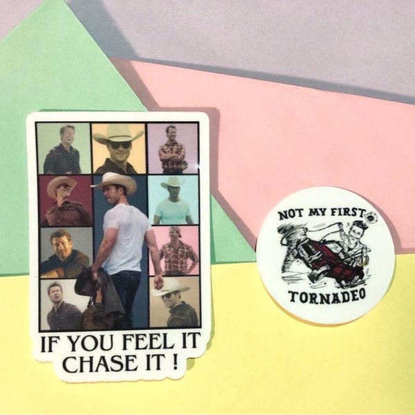Glen Powell "Twisters" stickers