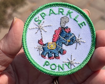 Burner De/Merit Badge SPARKLE PONY, Iron-On