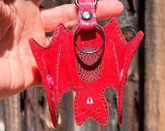Pink Glitter Bat Key Keeper