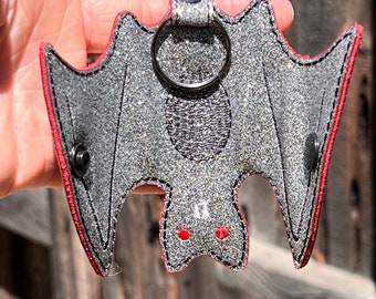 Silver Glitter Bat Key Keeper