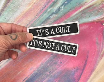 It's Not A Cult Badge Iron-On Patch
