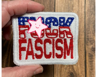 Handmade F*ck Fascism Iron-On Patch