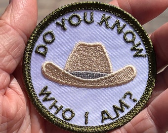 Burner De/Merit Badge Do You Know Who I Am?  Iron-On