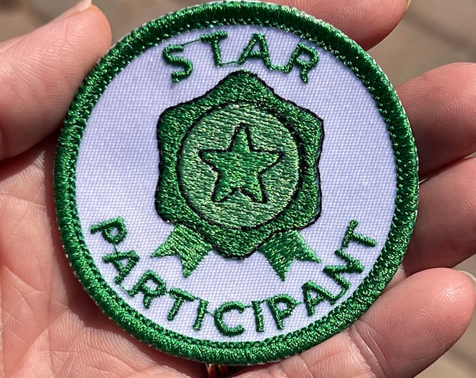 Burner De/Merit Badge STAR PARTICIPANT, Iron-On