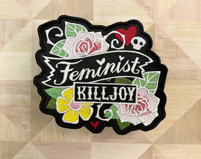 Feminist Killjoy Patch Iron-On Black