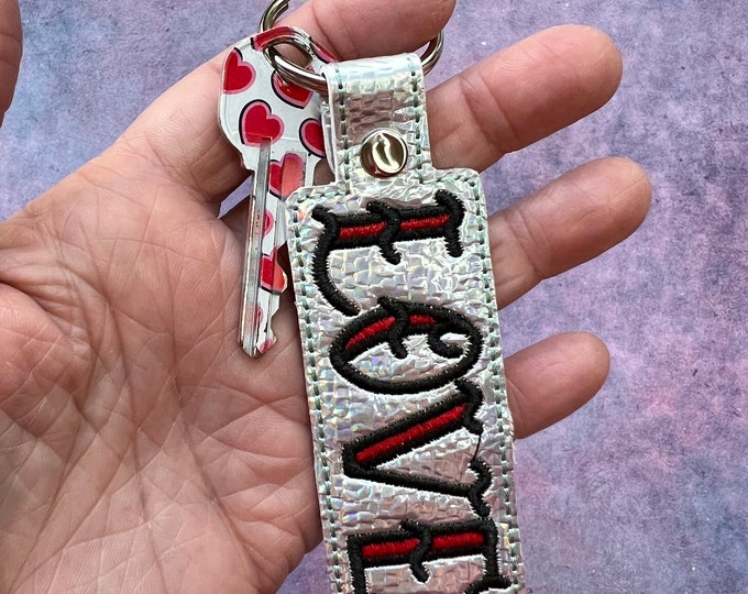 LOVE Sailor Tattoo Style Key Ring