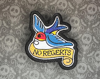NO REGERTS Iron On Patch
