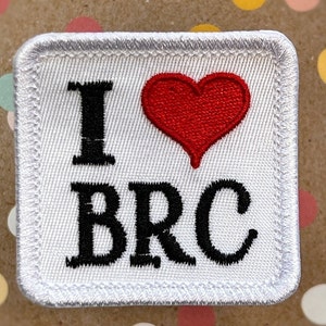 Burner De/Merit Badge I Heart BRC, NEW for 2024, Iron-On