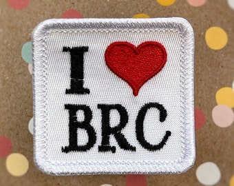 Burner De/Merit Badge I Heart BRC, NEW for 2024, Iron-On
