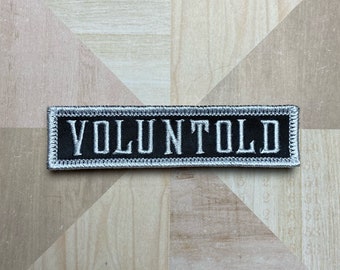 VOLUNTOLD Iron-On Patch, Moto Club