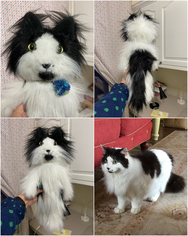 Customized Plush Cat Toy Made to Look Like Your Cat Mx. | Etsy
