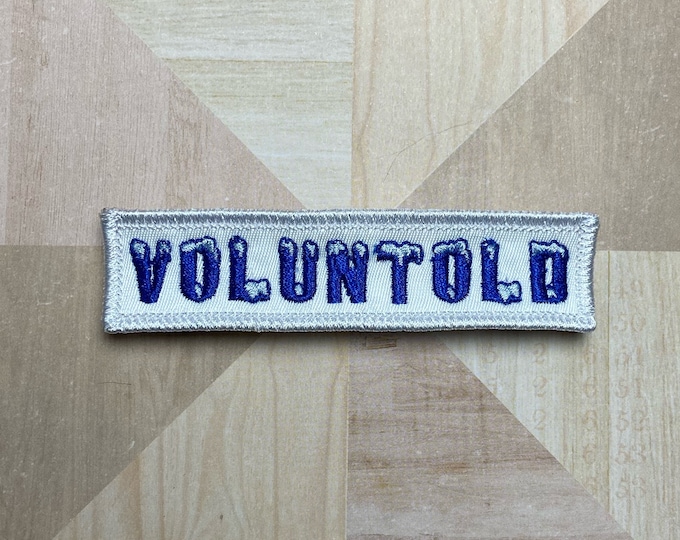 VOLUNTOLD Iron-On Patch, Arctic