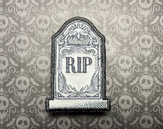 Tombstone Embroidered Vinyl Iron-On Patch
