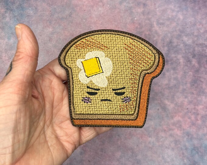 Grumpy Toast Iron-On Patch