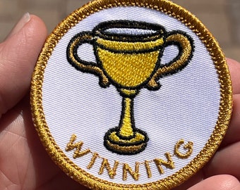 Burner De/Merit Badge WINNING, Iron-On