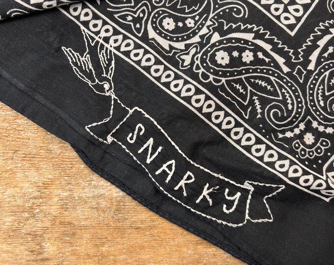 Embroidered Bandana, "Snarky" B-Grade