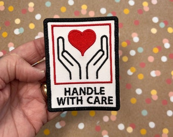 Handle With Care Iron-On Patch