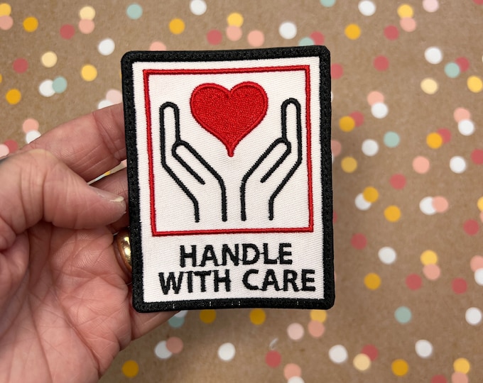 Handle With Care Iron-On Patch