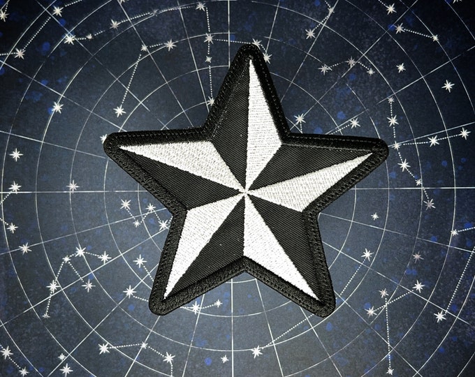 Handmade Two Tone Star  Patch