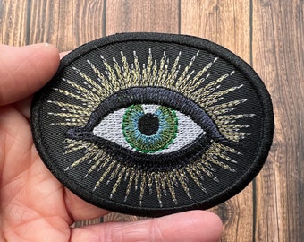 Handmade Radiating All Seeing Eye Iron-On Patch