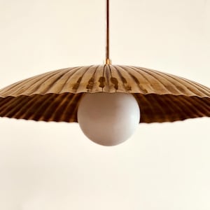 Raw Brass Sputnik Chandelier: Mid Century Modern Globe Ceiling Light