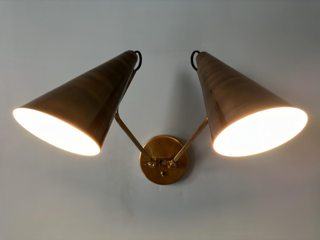 Antique Brass Clemente Double Sconce | Antique Brass Wall Lamp ...