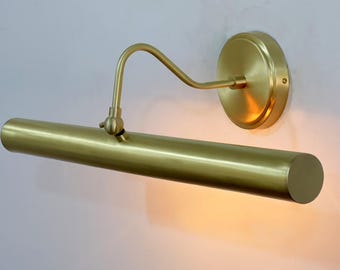 Modern Brass Picture Light | Adjustable Wall Sconce | Art & Frame Lighting | Minimalist Gold Wall Lamp