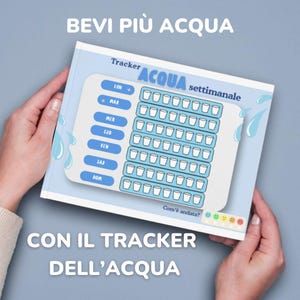 Water Tracker stampabile, Tracker di assunzione di acqua, Tracker di idratazione, Diario dell'acqua, Water Log Perdita di peso stampabile