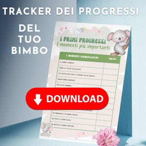 Infant Developmental Milestones Tracker in Italian| Infant Log| Baby Milestones & Progress Report | Editable Template | Printable PD |