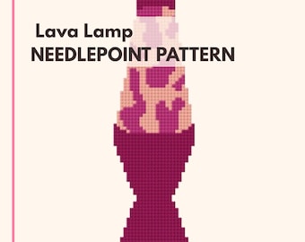 Groovy Lava Lamp Vintage Needlepoint Digital Download Pattern Beginner Easy Ornament Wall Hanging