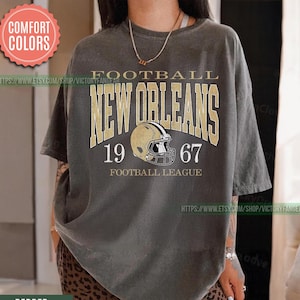 New Orleans Football Vintage Style Comfort Colors T-Shirt, New Orleans Football T-Shirt, Retro Saints Shirt, Saints Football T-Shirt FTR11