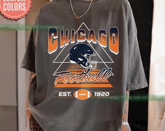 Chicago Football Vintage Style Comfort Colors T-Shirt, Retro Chicago Football T-Shirt, Chicago Football Shirt, Vintage Bears Fan Gift FBV12