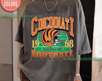 Cincinnati Football Comfort Colors Vintage Style T-Shirt, Cincinnati Football T-Shirt, Bengals Football T-shirt, Cincinnati Fan Gifts FEG21