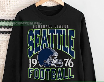 Seattle Football Vintage Sweatshirt T-Shirt, Seattle Seahawk Football Crewneck Sweatshirt, Seahawk Fan Gift, Retro Seattle Football Fan FDR7