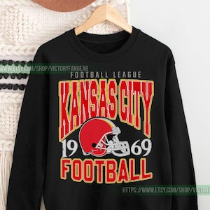 Kansas City Football Vintage Sweatshirt T-Shirt, Kansas City Football Crewneck, Kansas City Football Sweatshirt, Kansas City Fan Gifts FDR8