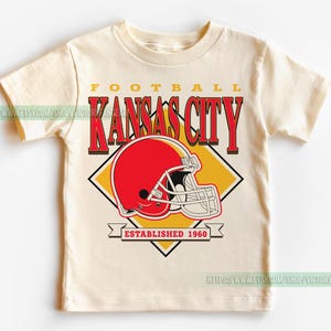 Kansas City Football Vintage Toddler T-Shirt, Kansas City Football Kids, Football Toddler, Kansas City Fan Gifts FGD8 image 1