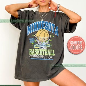 Minnesota Basketball Comfort Colors Vintage Style T-Shirt, Minnesota Timberwolve T-Shirt, Timberwolves Tee, Vintage Minnesota Fan Gift BVA19