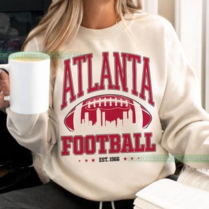 Atlanta Football Vintage Sweatshirt T-Shirt, Retro Falcon Crewneck, Oversized Falcons Football Sweatshirt, Atlanta Football Fan Gift FCY17