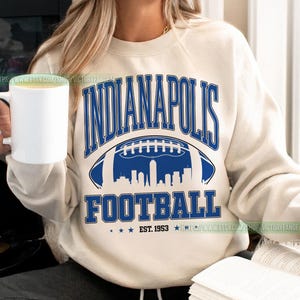 Indianapolis Football Vintage Sweatshirt T-Shirt, Indianapolis Colt Football Shirt, Retro Indianapolis Football Sweater, Colt Fan Gift FCY24