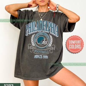 Philadelphia Football Vintage Style Comfort Colors T-Shirt,Philadelphia Football Tshirt,Football Tshirt, Philadelphia Retro Crewneck FTY4