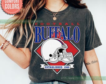 Vintage Style Comfort Colors T-Shirt, Buffalo Bill T-Shirt, Bill T-Shirt, Bills Football, Buffalo New York, Buffalo Fan Gift FGD15
