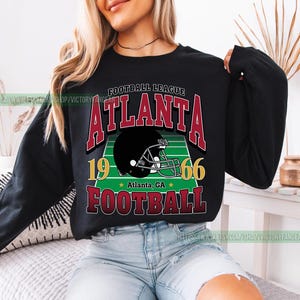 Atlanta Football Vintage Sweatshirt T-Shirt, Retro Falcon Crewneck, Oversized Falcons Football Sweatshirt, Atlanta Football Fan Gift FEG17